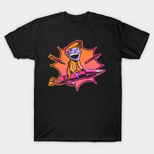 Man Riding Fireworks T-Shirt